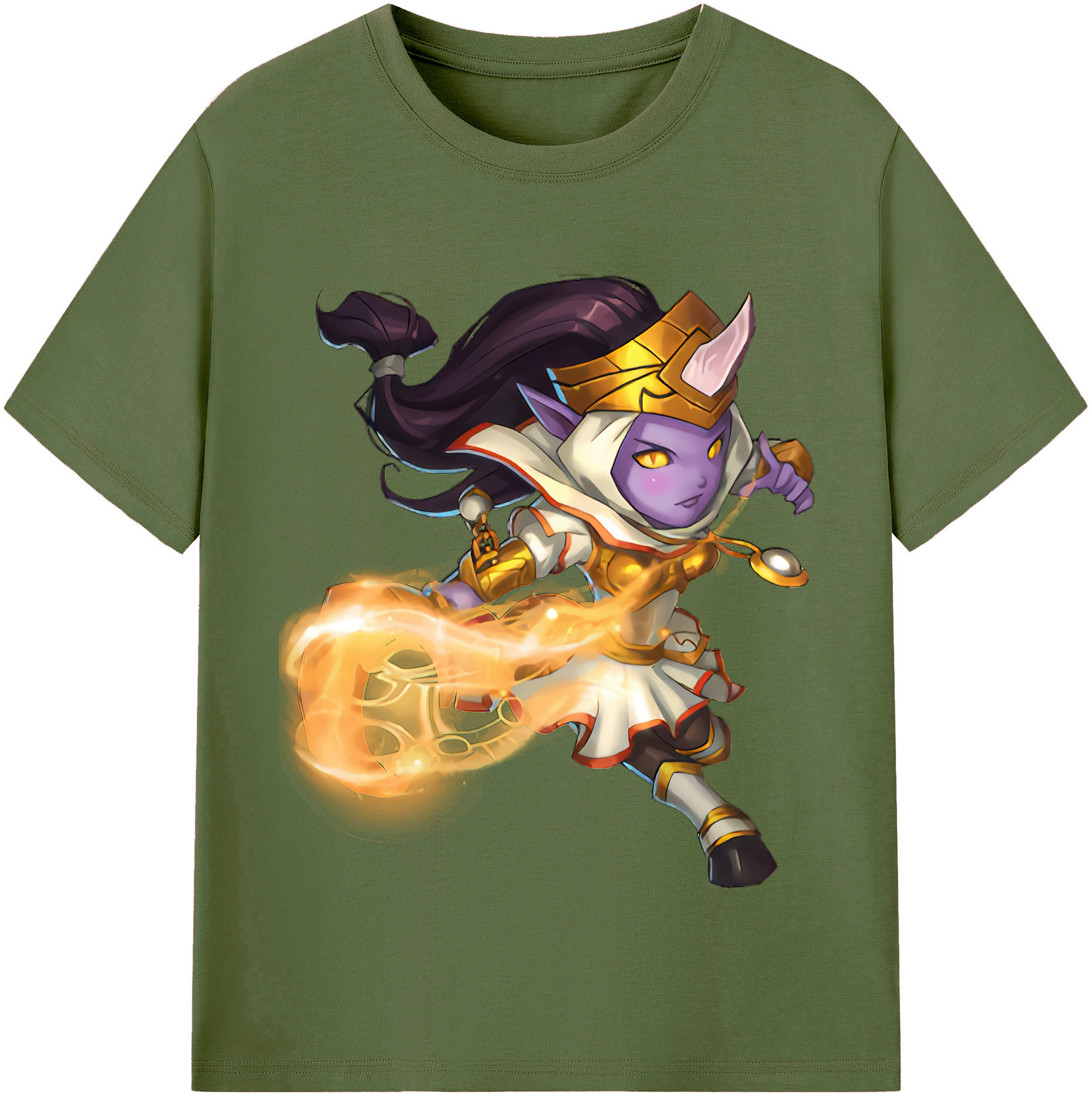 リーグ・オブ・レジェンド League of Legends LOL 綿100％半袖Tシャツ（フロントプリント）